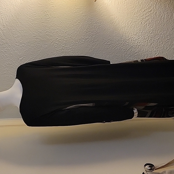 Darkwin Black Turkish Artsy Designer Long Sleeve Grunge Dress - Picture 11 of 13